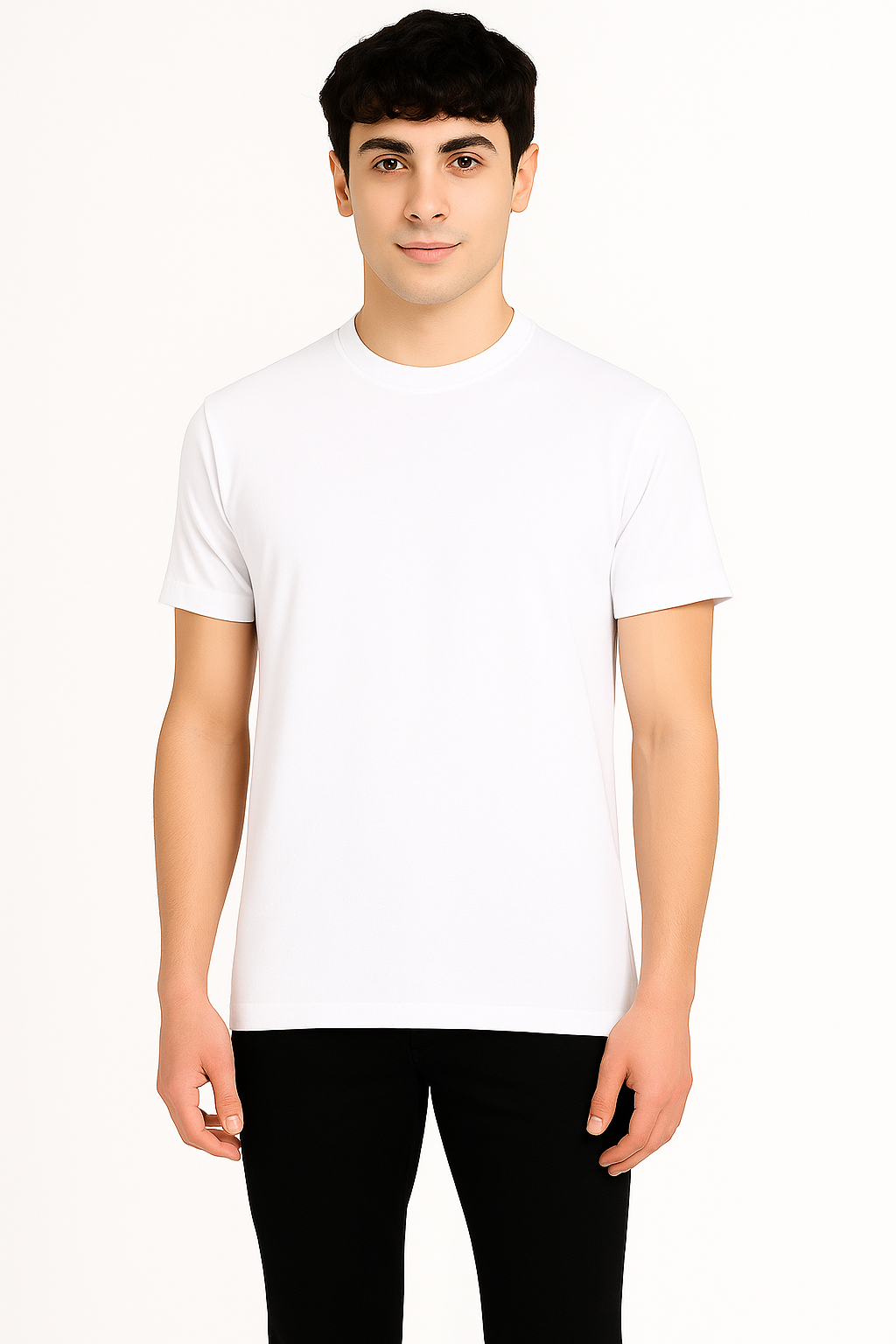 Solid Pack of 4: Half Sleeves Crew Neck At Just ₹499/-