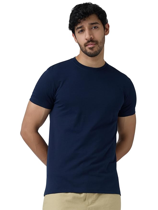 Men's Super Combed Cotton Regular Fit Pace Crew Neck Half Sleeve T-Shirt