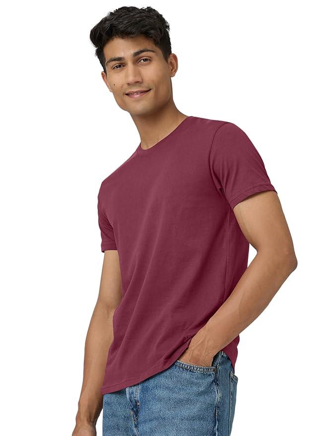 Men's Super Combed Cotton Regular Fit Pace Crew Neck Half Sleeve T-Shirt
