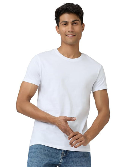 Men's Super Combed Cotton Regular Fit Pace Crew Neck Half Sleeve T-Shirt