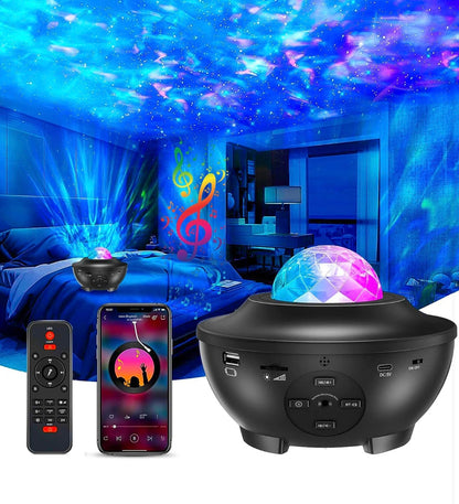 Plastic Galaxy Star LED Projector Night Lamp for Bedroom