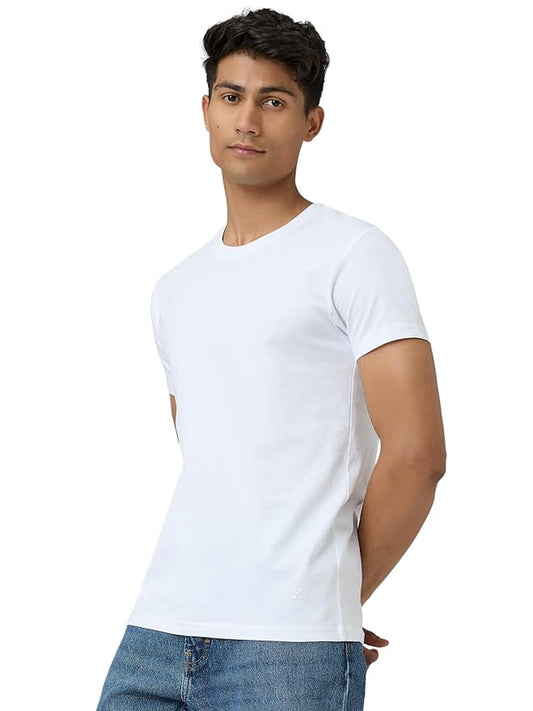 Men's Super Combed Cotton Regular Fit Pace Crew Neck Half Sleeve T-Shirt