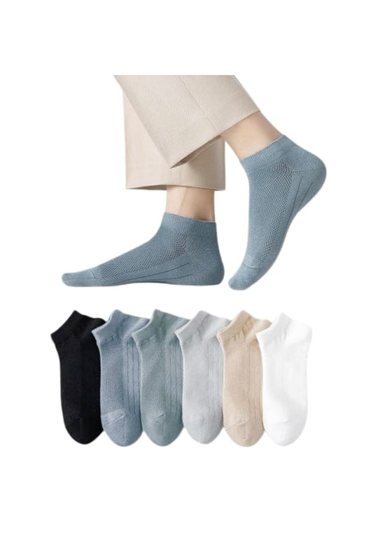 Ankle Length Socks For Men And Women Free Size Pack of 6