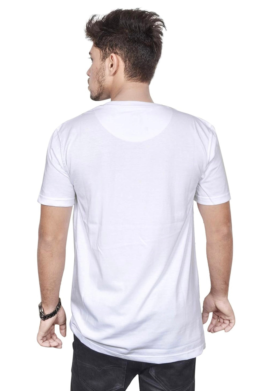 Black & White Basic Cotton T-Shirts for Men Combo (Pack of 2)