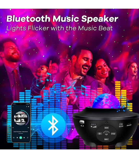 Plastic Galaxy Star LED Projector Night Lamp for Bedroom