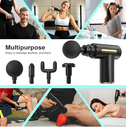 Gun Massager for Full Body Pain Relief, Rechargeable Cordless