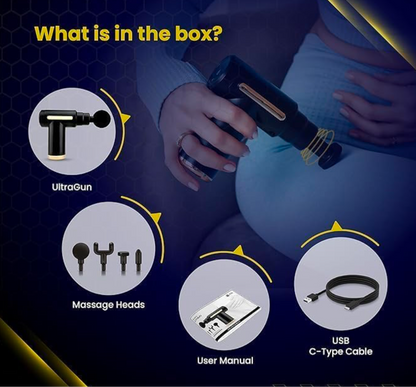 Gun Massager for Full Body Pain Relief, Rechargeable Cordless