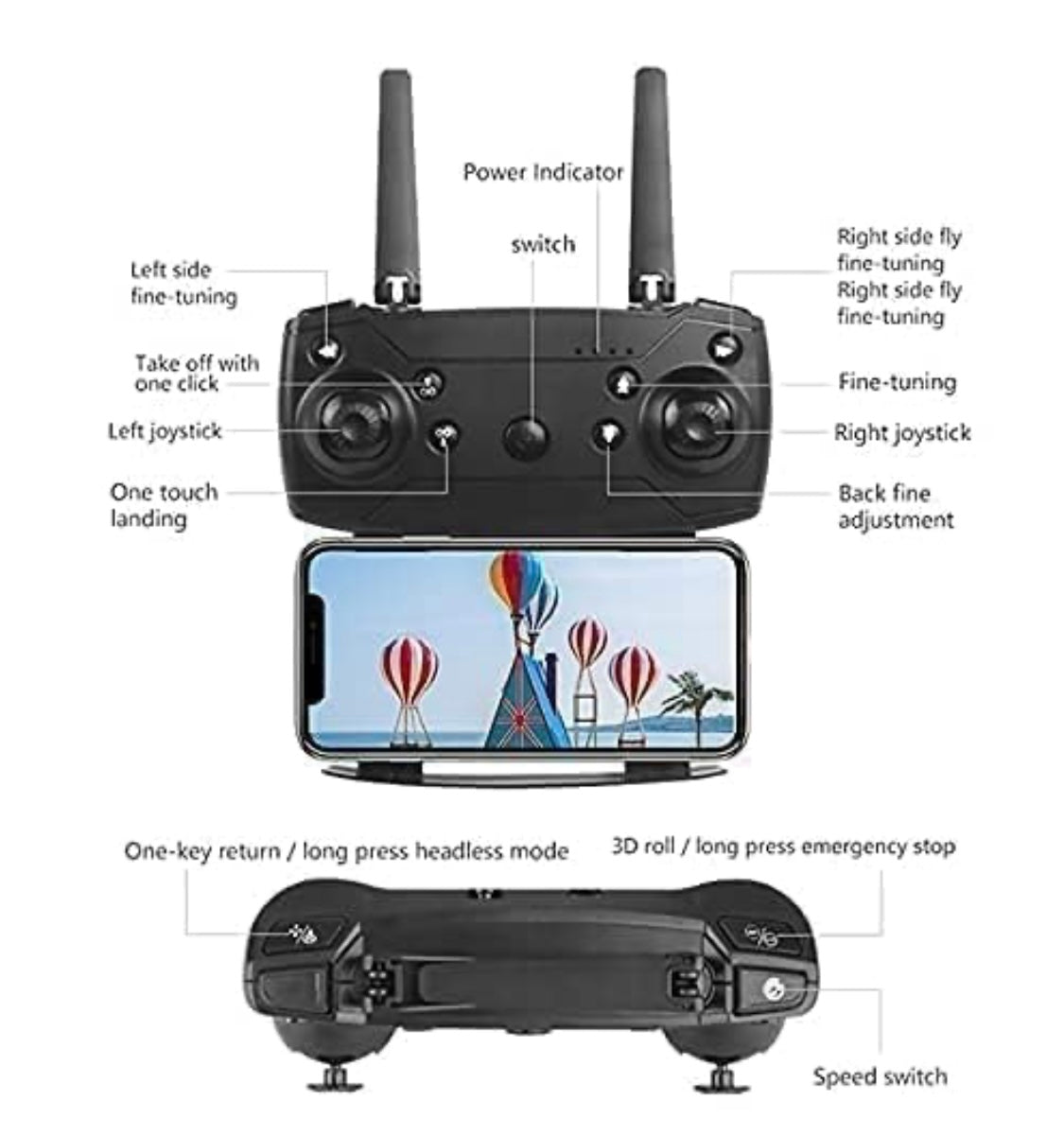 Drone with 4k Camera Foldable 1080P HD Drone with FPV Live Video