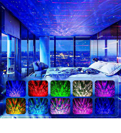 Plastic Galaxy Star LED Projector Night Lamp for Bedroom