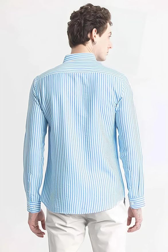 Men's Cotton Casual Printed Striped Stylish Latest T-Shirt for Men
